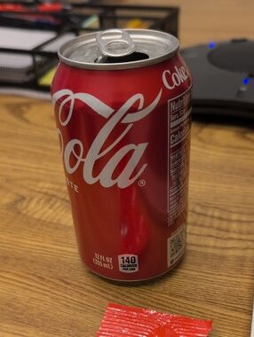 Coca-Cola Red Aluminum Soda Can with White Logo